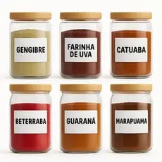 Kit Super Energético Pré Treino Natural Gengibre Guaraná Uva Beterraba Marapuama
