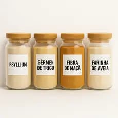 Kit Farinha da Felicidade Gérmen de Trigo Fibra de Maçã Psyllium Farinha de Aveia