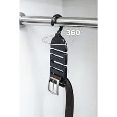 Cabide Rotativo para Cintos ou Gravatas 360° Organizador de Armário Economiza Espaço Impresso em 3D com 6 Aberturas