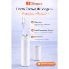 Porta Escova de Dente para Viagem – Estojo Protetor Higiênico Portátil para Escova | Ideal para Bolsa, Academia e Mala
