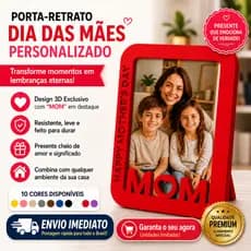 Porta Retrato Dia das Mães Personalizado Presente Emocionante para Mãe Foto Família Decoração | Presente em 3D Exclusivo
