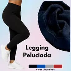 Calça Legging Flanelada Plus Size Grossa Forrada Peluciada P ao G4