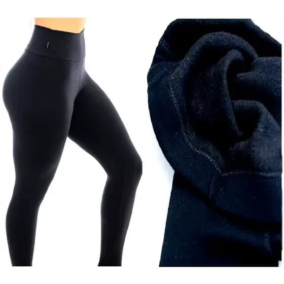 Calça Legging Flanelada Grossa Forrada Peluciada Termica P M G GG