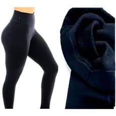 Calça Legging Flanelada Grossa Forrada Peluciada Termica P M G GG