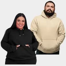Moletom Unissex Flanelado Peluciado Blusa Feminino Masculino Canguru Liso P ao G4