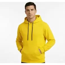 Blusa do Brasil Moletom Masculino Agasalho Amarelo Com Touca Bolso Frontal Outono Confortável Qualidade Premium