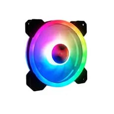 Cooler Rgb Fan 120mm 12cm Dupla Face Conector Controladora 6 Pinos
