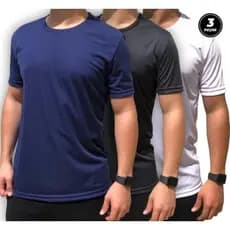 Kit 3 Camisas Dry Masculino Proteção UV Basica Slim DIUBER