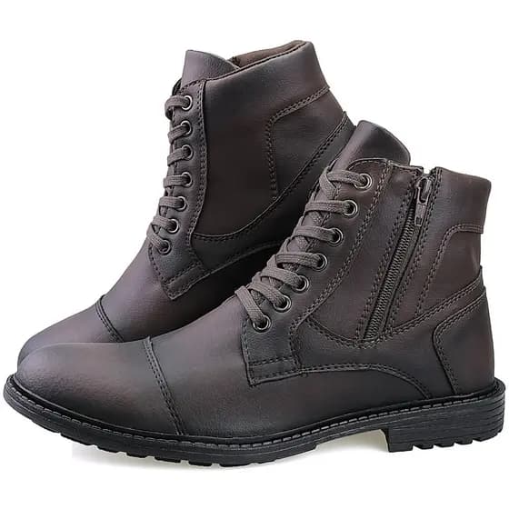 Bota Coturno Masculino Zíper Confortavel e Estiloso