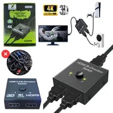 Chaveador HDMI Switch 2x1 4K Bidirecional Ultra HD 2 Entrada
