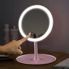 Espelho Portátil LED De Mesa ✨ Formato Redondo Envio Rápido ✨