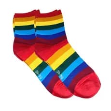 Kit 12 Pares de Meia Colorida Cano Médio - Infantil e Adulto 34 ao 40 - Arco Iris
