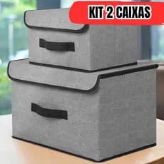KIT 2 Caixas Mutiuso Organizador de guarda-roupas Dobravel TNT para armarios, guarda roupas, Cozinha, banheiro, sala