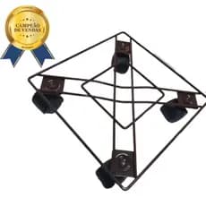 Suporte Para Vaso De Plantas Base Com Rodinhas  De Aço 22cm e 25cm