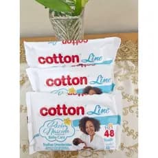 Kit com 3  Pc de Toalha umedecida  Cotton Line recém Nascido com 48 unidades cada