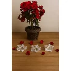 Kit 1, 2 e 3 Castiçal  De Vidro + 10 Mini Velas