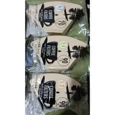 Filtro De Papel Japonês Coador Natural Para Café Polpa De Celulose 70 e 90 unidade Natural e Branco