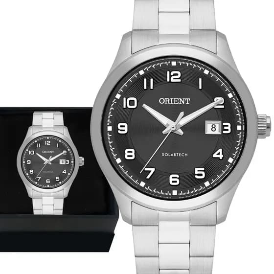 Relógio Masculino Orient Solartech Prata Analógico Garantia