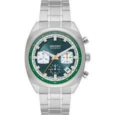 Relógio Orient Solartech Cronógrafo Prata Neo Vintage