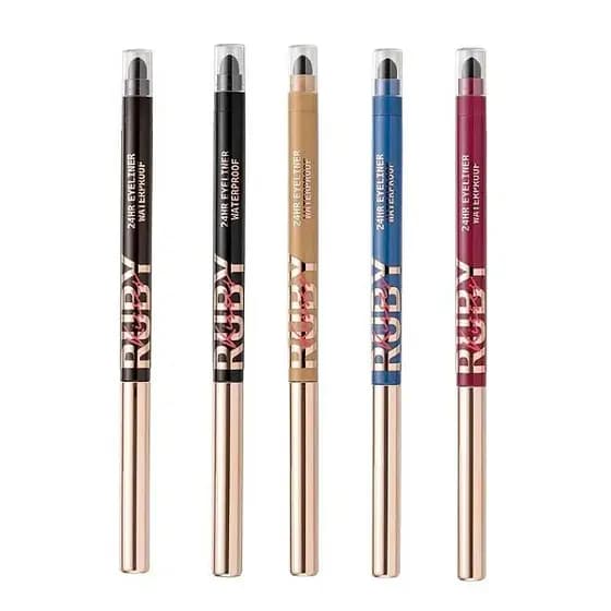 Lápis Retrátil para Olhos em Gel a Prova D'água 24h Ruby Kisses RK