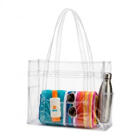 Sacola Transparente Bolsa Jumbo Sem Zíper PVC Piscina Praia