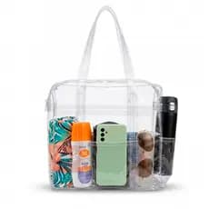 Sacola Transparente Bolsa  PVC Jumbo Pequena Presidio Praia