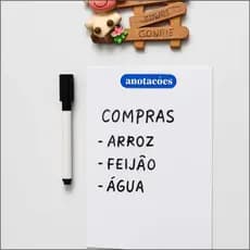 Imã Lousa Magnética Planner Geladeira - Caneta Com Apagador - Lembretes Recados Anotações