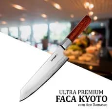 Faca Aço Damasco Laguiole Kyoto 7 Camadas 33Cm Profissional