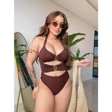 Maiô Body Feminino Com Bojo Removivel Forrado Verão Moda Praia Frente Unica Plus Size Tendencia Jami