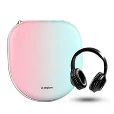 Hard Case Estojo Aegium Impermeável Para Headphone Headset Tipo Concha Rosa Gradiente Universal