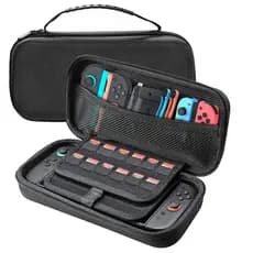 Case Estojo Rígida AEGIUM para Nintendo Switch 2 Alta 8cm EVA Oxford Espaço para Fonte Carregador