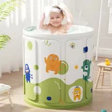 Banheira Infantil Dobrável Refresca Calo Brinquedo Criança Agua Bacia Balde Piscina Banho Boia Nadar