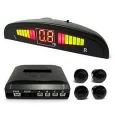 Sensor de Estacionamento ré 4 Sensor Display Cor Preta.Prata. Branco