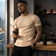 Camiseta Masculina Básica Canelada Casual Elegante Slim Fit Confortável Premium Envio Imediato