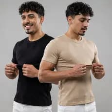 Camiseta Americana Masculina Ribana Premium Elástica Confortável Lisa Estilo Rappers Gringa Básicas