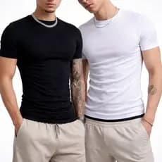 Camiseta Masculina Slim Modela Corpo Básica Premium Canelada Confortável Dia a Dia
