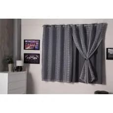 Cortina Premium Sala Quarto Janela Tecido + Voil 2,70 X 1,60