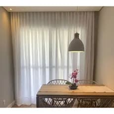 Cortina Linho Flame Gaze Trilho Suíço deslizante maxi 10,00x2,80 Sanca Alta