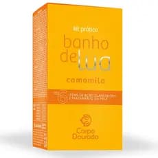 Kit Banho de Lua Camomila Ação Clareadora 300g Corpo Dourado