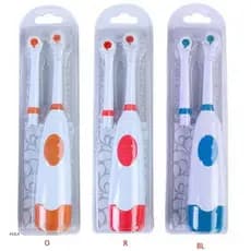 Conjunto Escova Dentes Elétrica Rotativa Operado Por Bateria / Escova Higiene À Prova D Para / Adulto