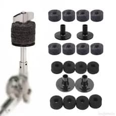 8 Unidades Arruela Feltro + 2 Peças Substituição Mangas Prato Para Kit Bateria Prateleira 2