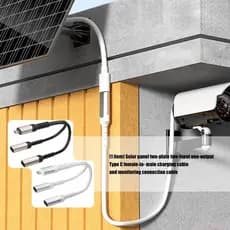 Eficiência Tipo C Fêmea Para Carregamento 2 1 Saída Painel Solar E Equipamento Monitoramento