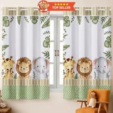 Cortina Encantos 2,00 x 1,50 Decoração Ideal para Quarto Baby, Infantil, Menina, Menino