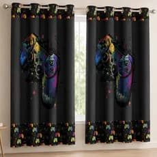 Cortina Infantil Jogos Gamer 2.00 L x1.50 A - Decoração, Quarto, Infantil, Jogos, Menina, Menino