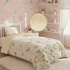 Coberdrom Estampado Premium Solteiro 2 Peças Infantil Para Meninas 400 Fios Muito Quente de Sherpa