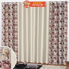 Cortina Florata 4,00m x 2,20m Estampada, Parede Inteira, Sala, Quarto, Escritório, Decoração