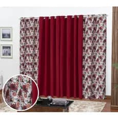 Cortina Florata 3,00m x 2,20m Estampada Parede Inteira, Sala, Quarto, Escritório, Decoração, Cozinha