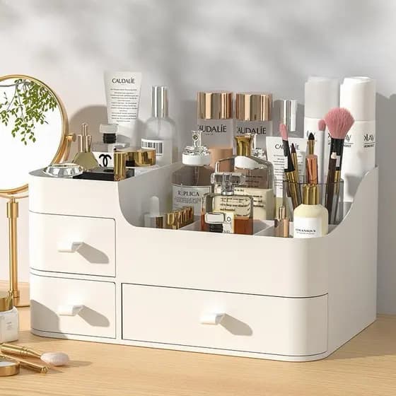 (Grande)Organizador de Mesa Multiuso Escritório Maquiagem