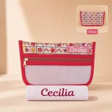 Porta escova de dente- infantil com nome- necessaire feminina com nome- grátis toalha bordada.