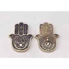 Porta Incenso Mão de Fatima Resina Hamsa Zen 8.5x11.5x0.9cm Unitário